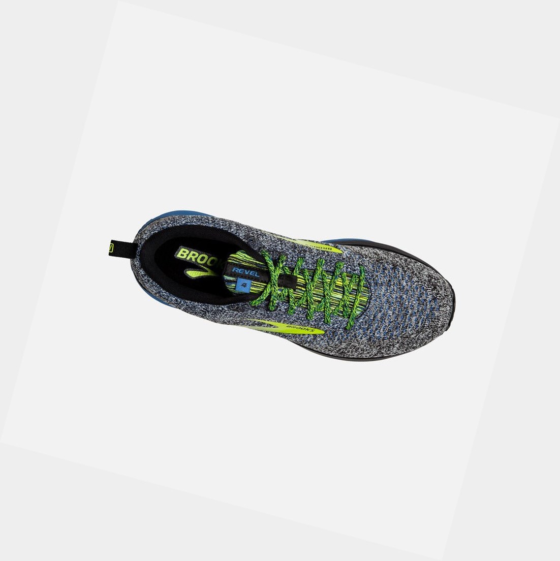 Scarpe Running Strada Uomo Brooks Revel 4 Nere Blu | FDHYBM-563