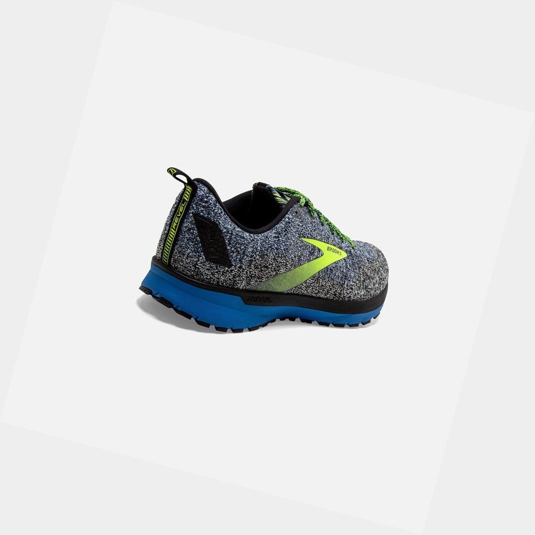 Scarpe Running Strada Uomo Brooks Revel 4 Nere Blu | FDHYBM-563