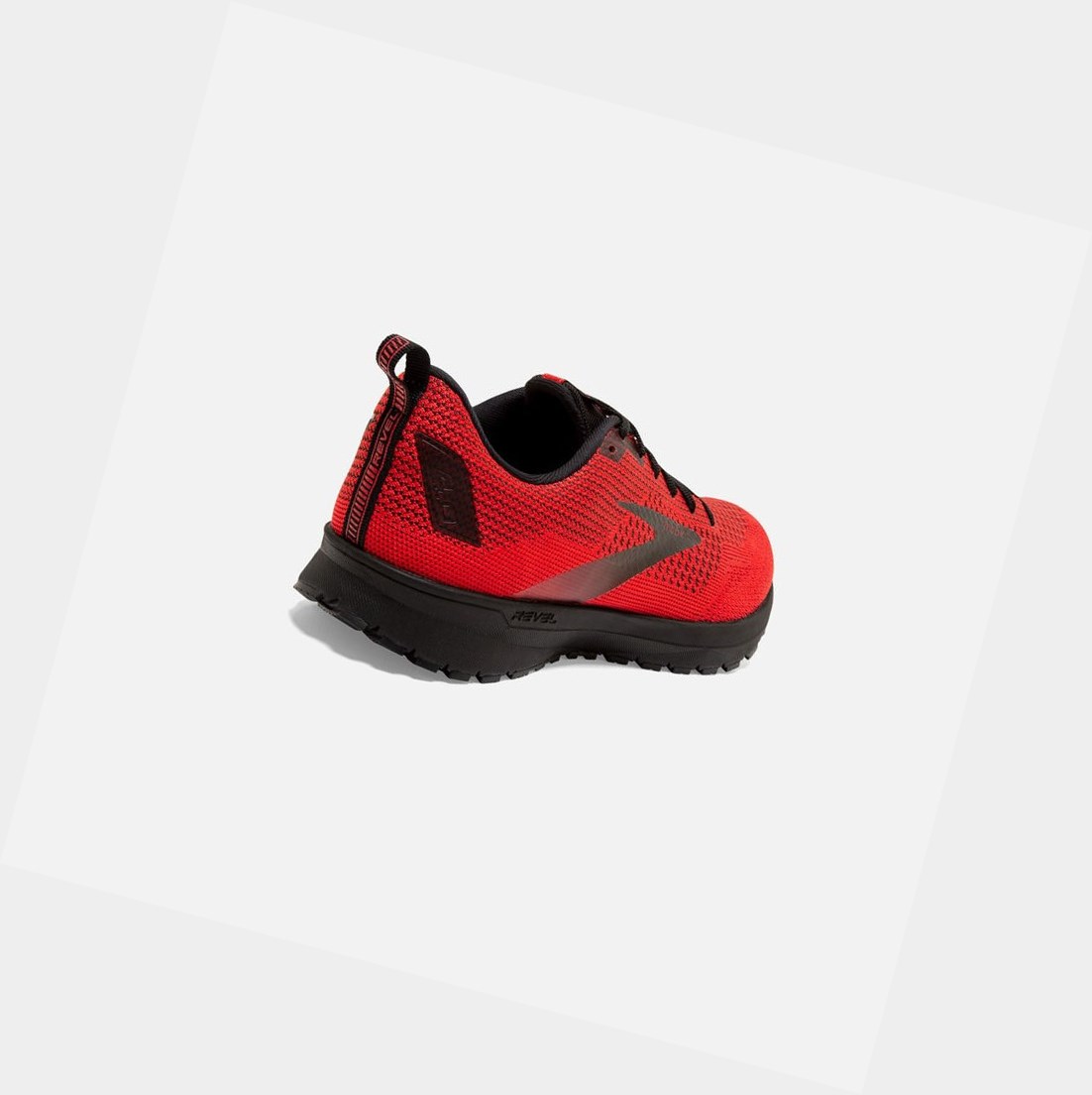 Scarpe Running Strada Uomo Brooks Revel 4 Rosse Nere | GEIMAQ-842