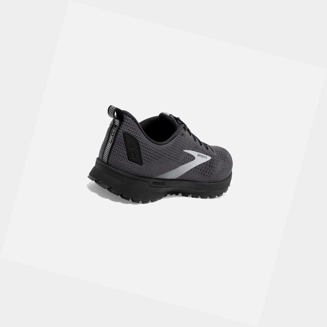 Scarpe Running Strada Uomo Brooks Revel 4 Nere Grigie | KONLCB-109