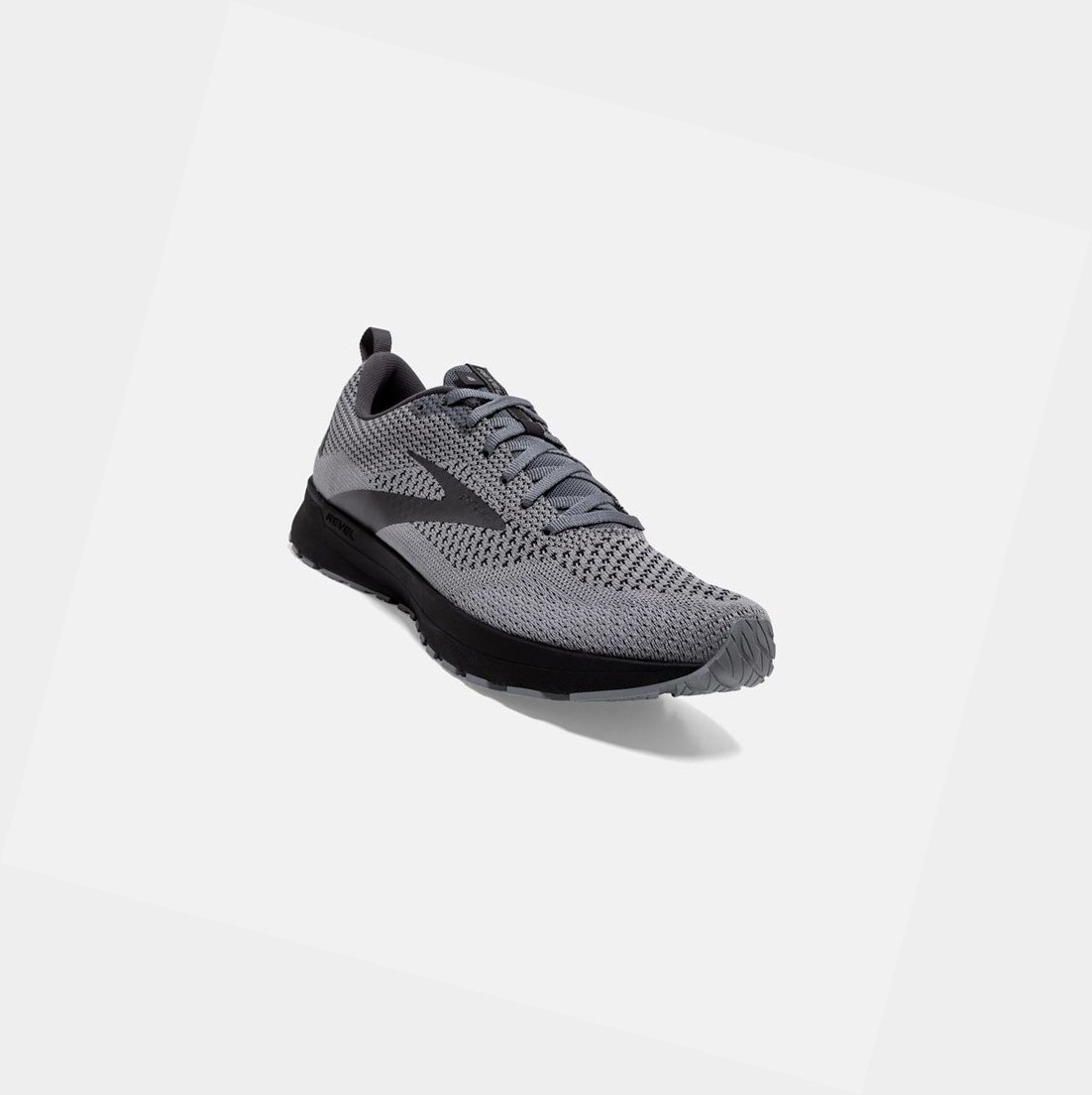 Scarpe Running Strada Uomo Brooks Revel 4 Grigie Nere | RMSHEC-039
