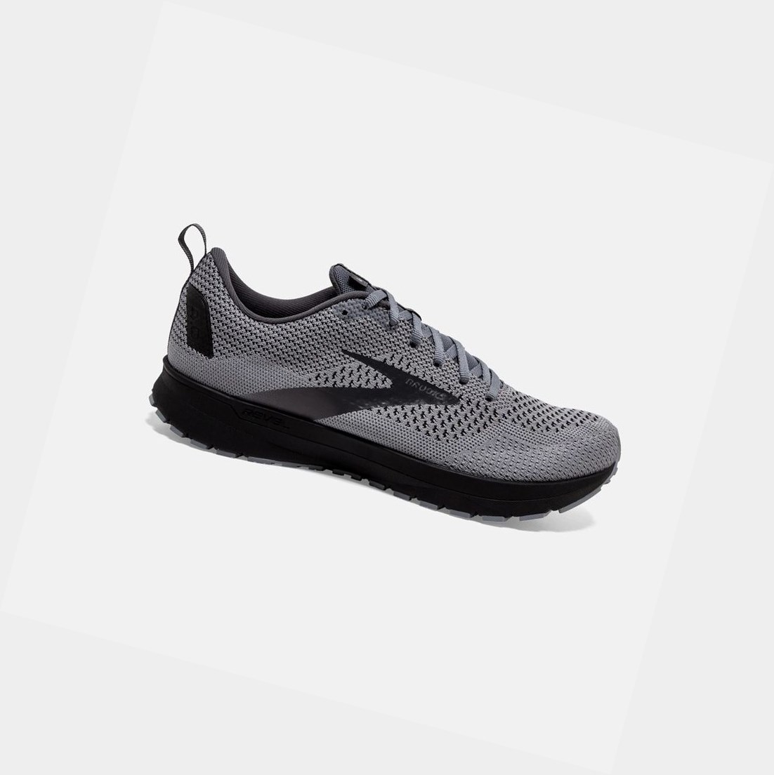 Scarpe Running Strada Uomo Brooks Revel 4 Grigie Nere | RMSHEC-039