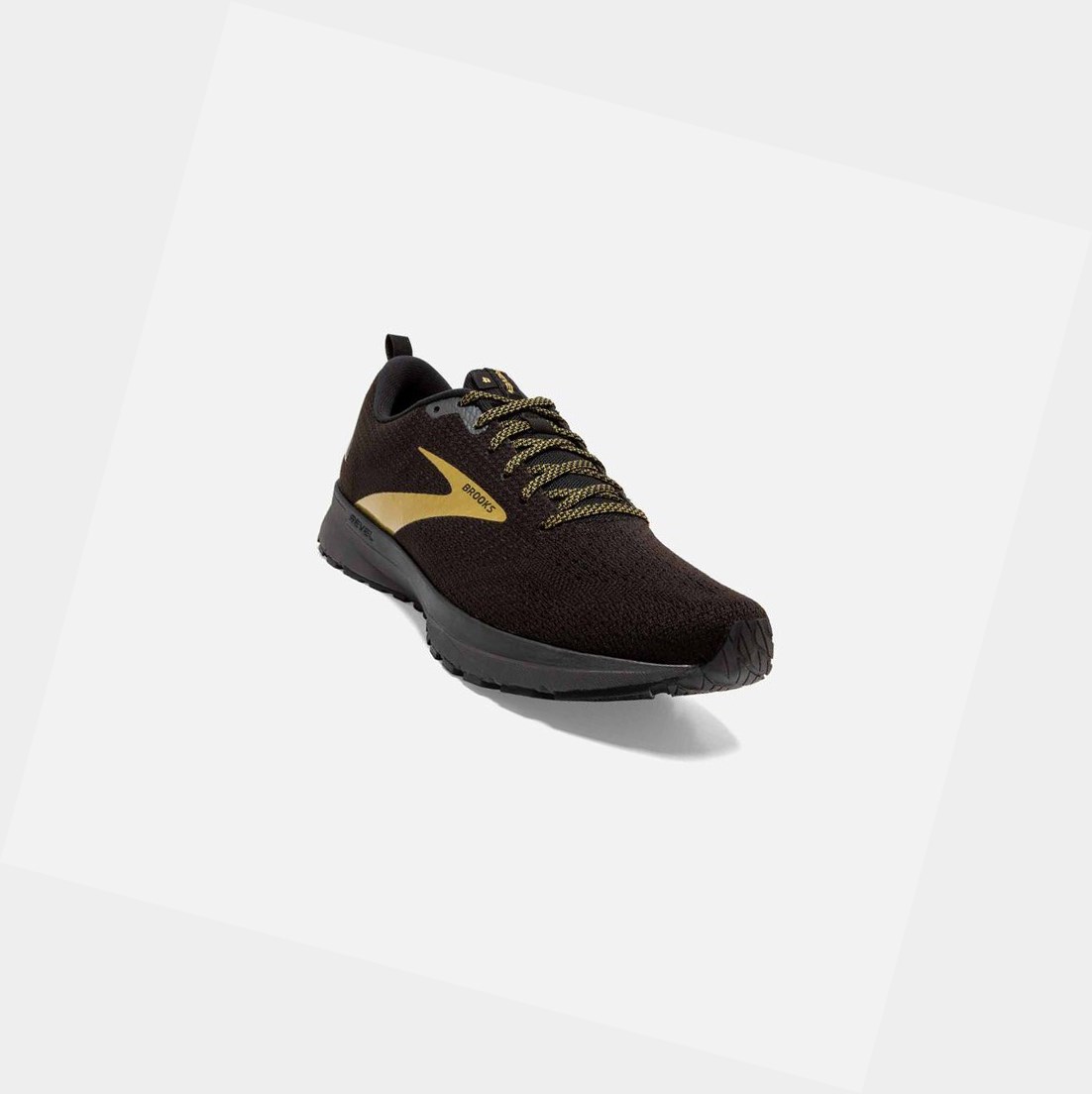 Scarpe Running Strada Uomo Brooks Revel 4 Nere Oro | RZJYEF-219