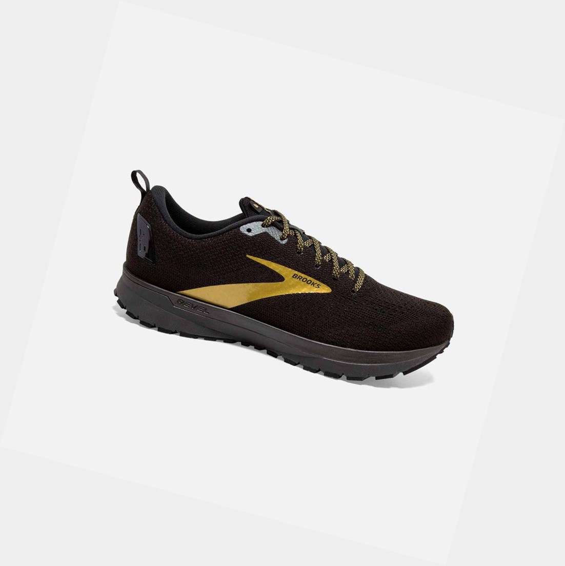 Scarpe Running Strada Uomo Brooks Revel 4 Nere Oro | RZJYEF-219