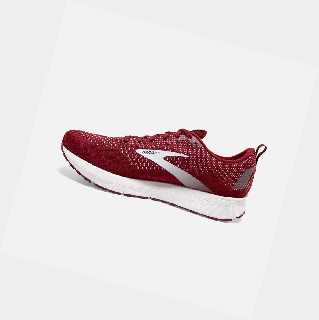 Scarpe Running Strada Uomo Brooks Revel 4 Bordeaux Bianche | ZGRHNS-819