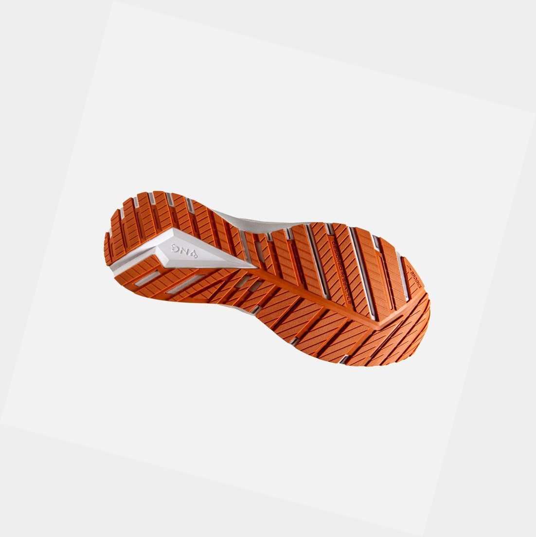 Scarpe Running Strada Uomo Brooks Revel 4 Bianche Arancioni | ZRIAMD-742