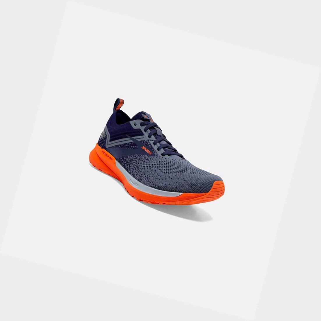 Scarpe Running Strada Uomo Brooks Ricochet 3 Blu Marino Grigie | KSLZOY-973