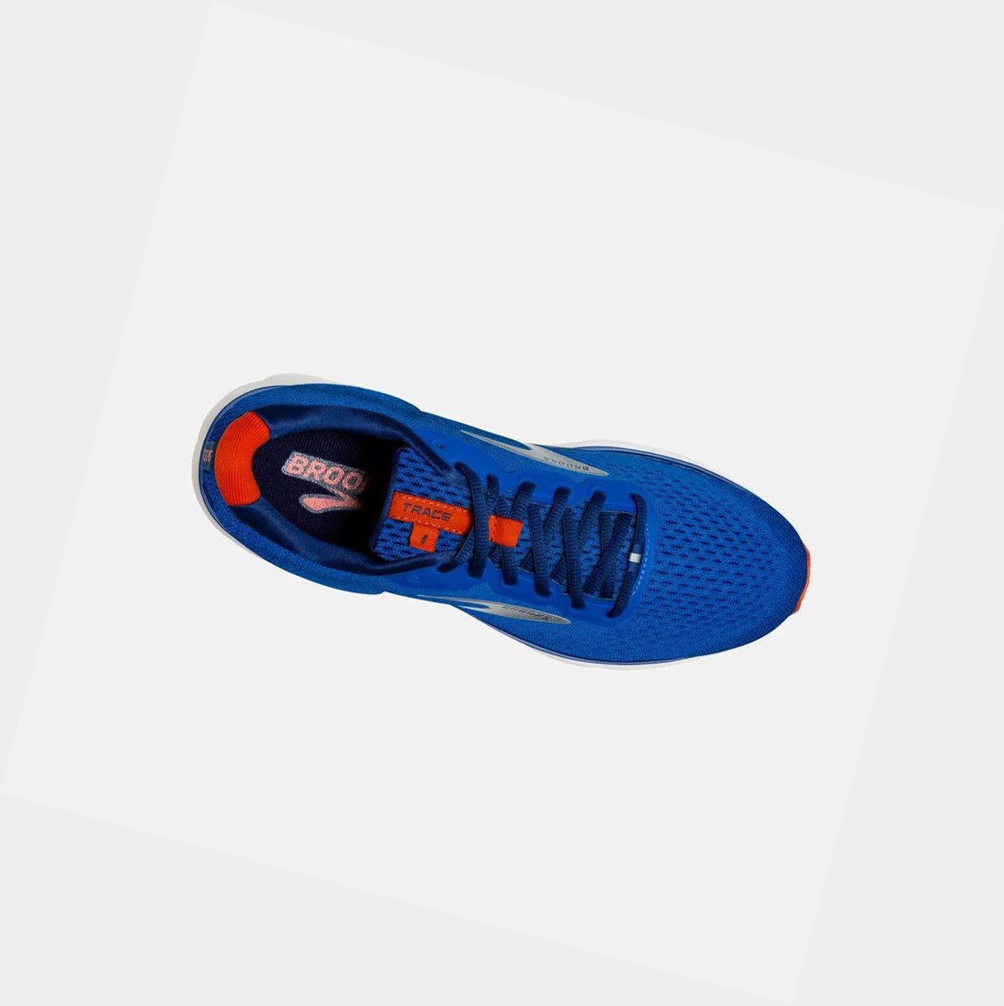 Scarpe Running Strada Uomo Brooks Trace Blu Blu Marino Arancioni | ALGVUJ-706