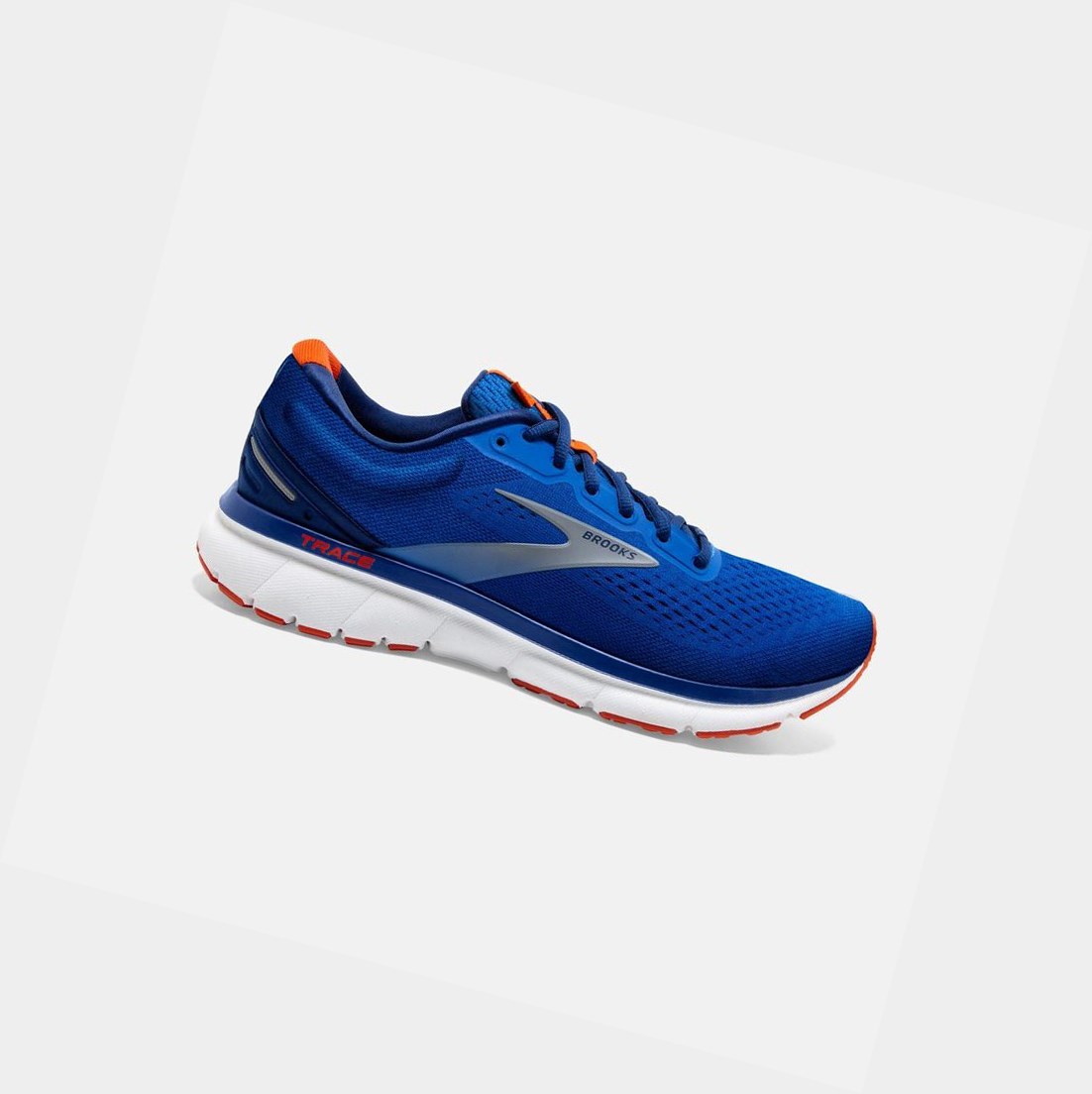 Scarpe Running Strada Uomo Brooks Trace Blu Blu Marino Arancioni | ALGVUJ-706