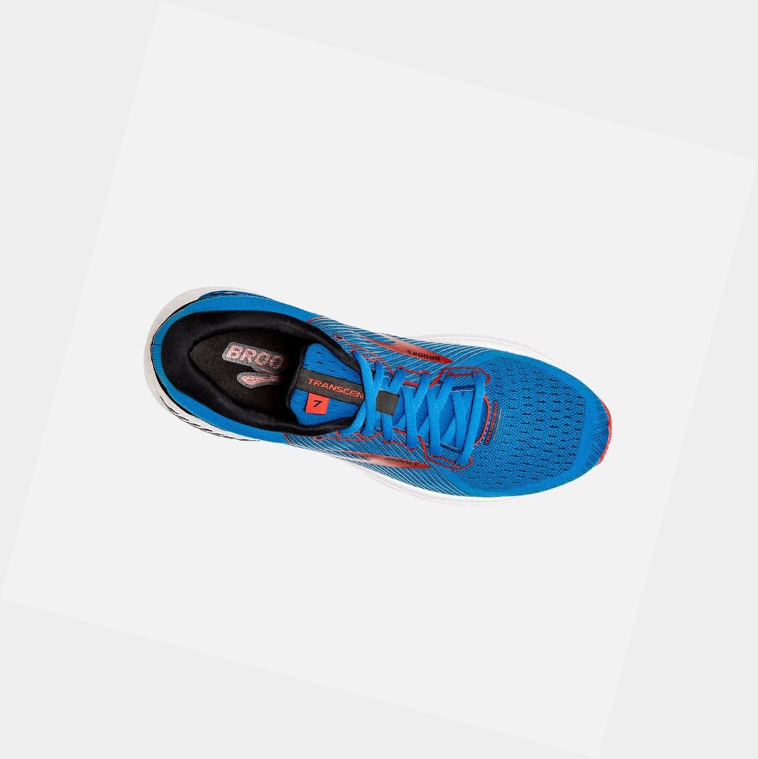 Scarpe Running Strada Uomo Brooks Transcend 7 Nere Rosse | BLCAPE-140