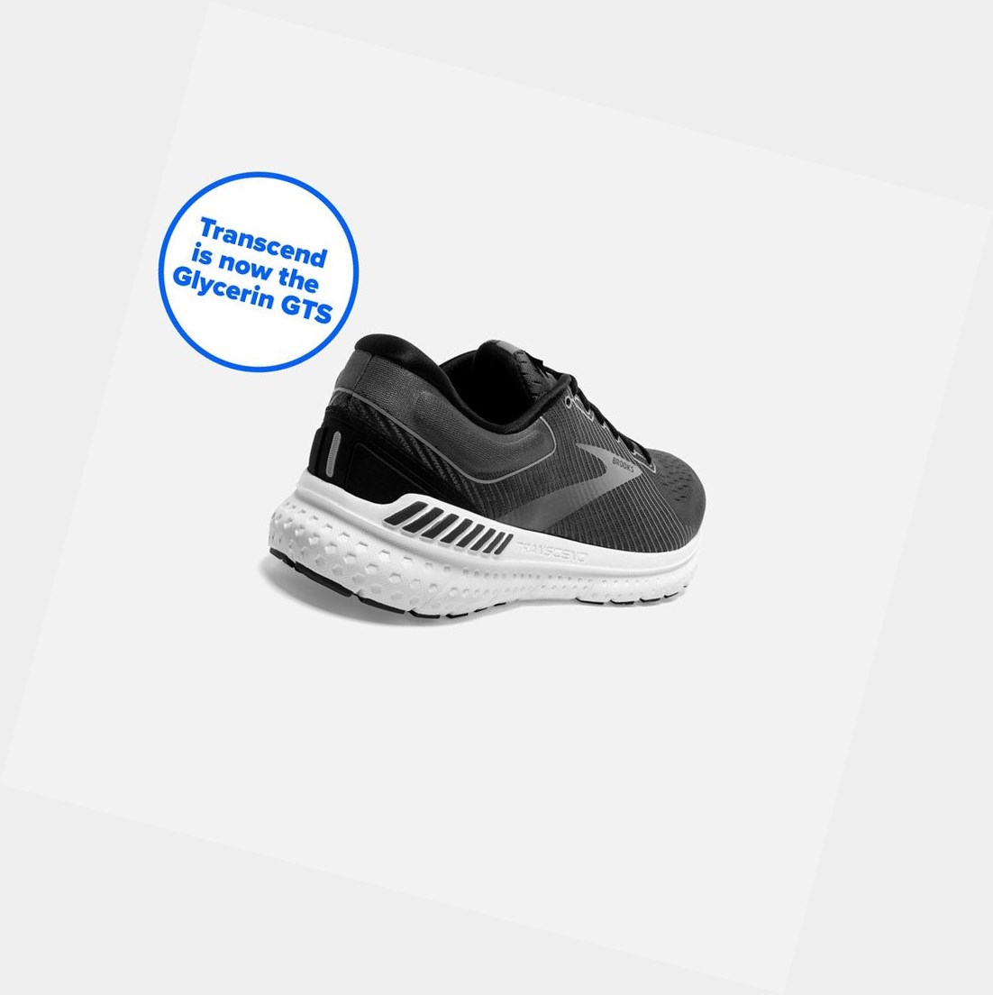 Scarpe Running Strada Uomo Brooks Transcend 7 Nere Grigie | PNTBJC-310