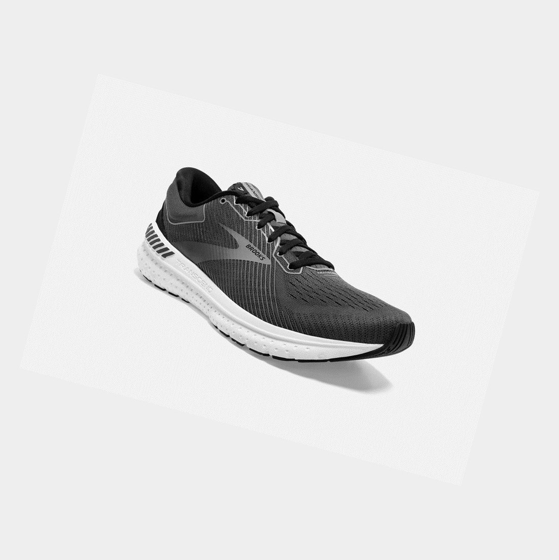 Scarpe Running Strada Uomo Brooks Transcend 7 Nere Grigie | PNTBJC-310
