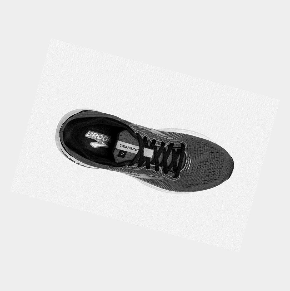 Scarpe Running Strada Uomo Brooks Transcend 7 Nere Grigie | PNTBJC-310