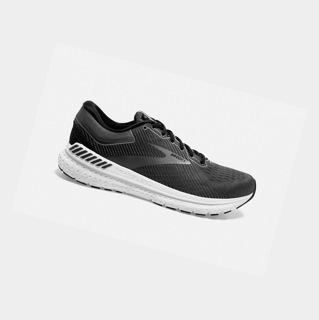 Scarpe Running Strada Uomo Brooks Transcend 7 Nere Grigie | PNTBJC-310