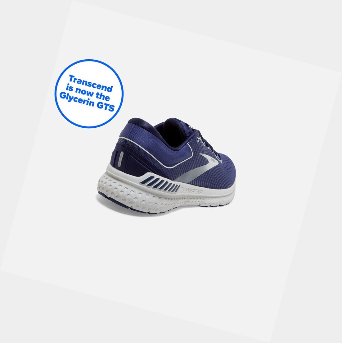 Scarpe Running Strada Uomo Brooks Transcend 7 Corallo Grigie Blu Marino | WJADRU-674