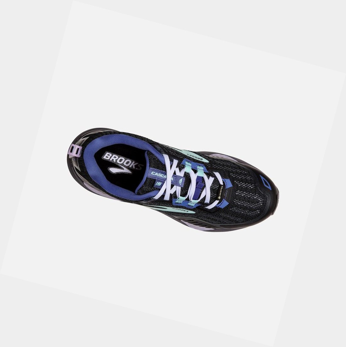 Scarpe Trail Donna Brooks Cascadia 15 GTX Nere Blu | GIYJDN-271