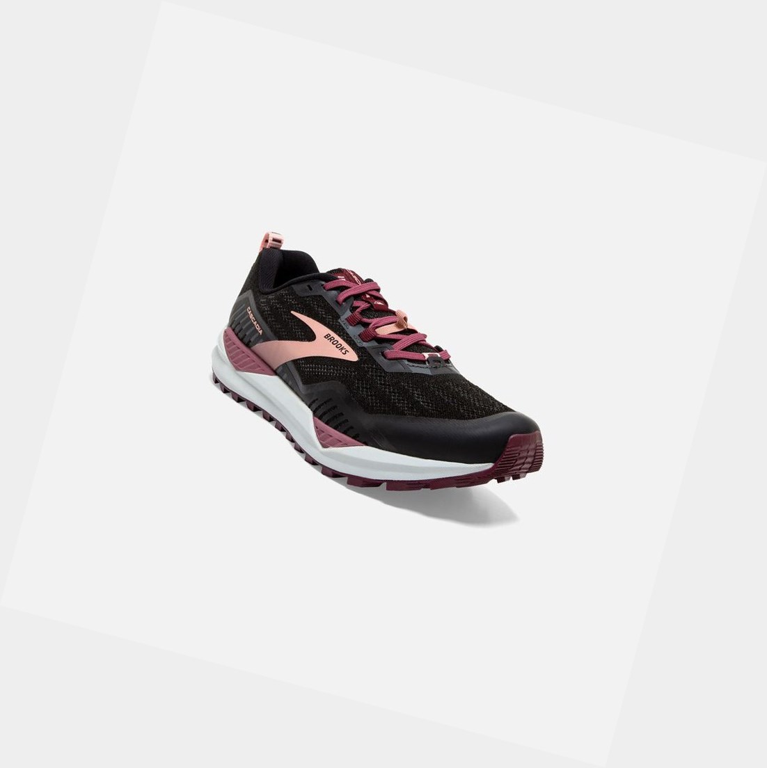 Scarpe Trail Donna Brooks Cascadia 15 Nere Corallo | HAMQJT-479