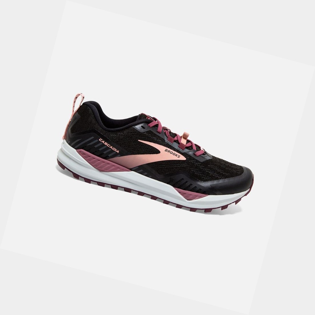 Scarpe Trail Donna Brooks Cascadia 15 Nere Corallo | HAMQJT-479