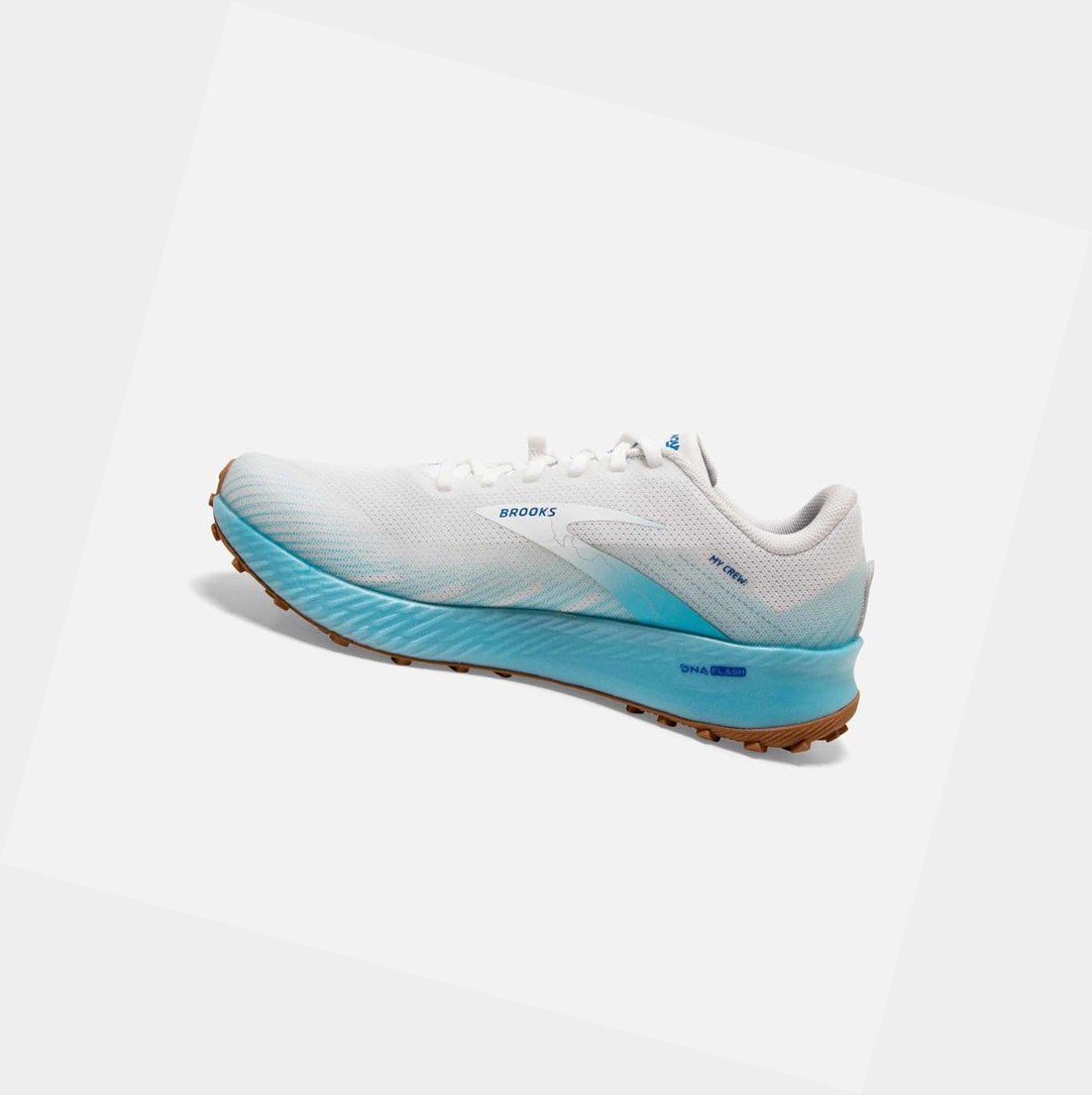 Scarpe Trail Donna Brooks Catamount Bianche Blu | QZASLJ-650