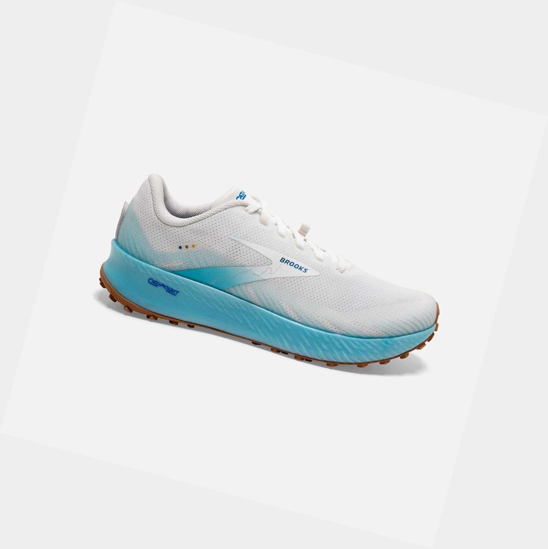 Scarpe Trail Donna Brooks Catamount Bianche Blu | QZASLJ-650