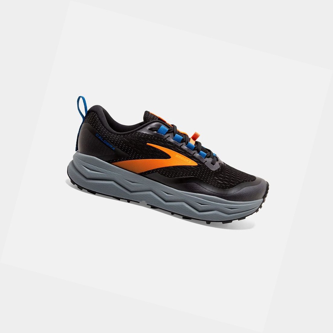 Scarpe Trail Uomo Brooks Caldera 5 Nere Arancioni Blu | BWSHJG-739