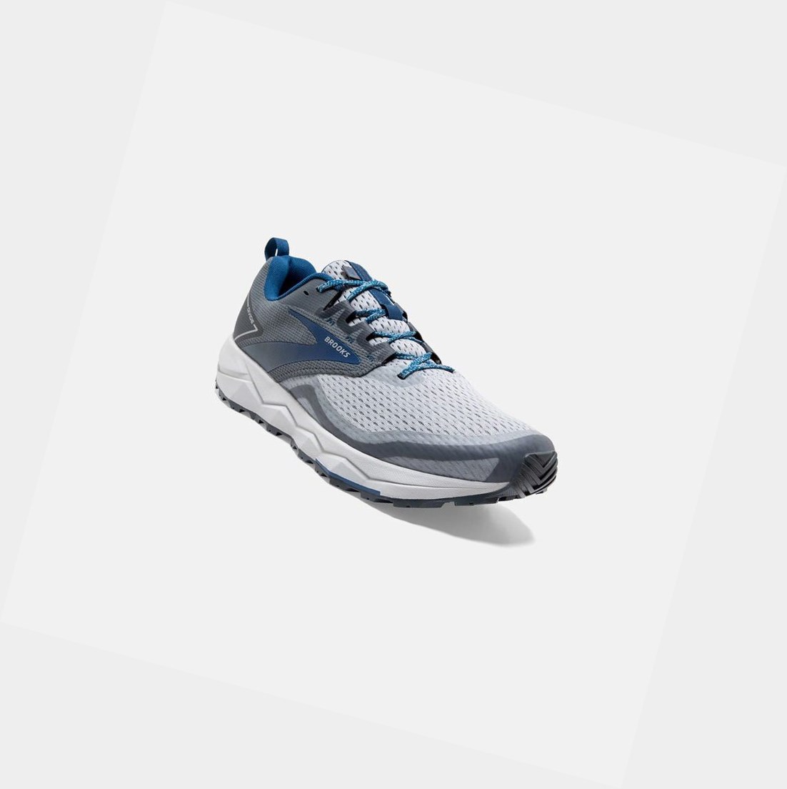 Scarpe Trail Uomo Brooks Divide 2 Grigie Blu Scuro | KXIWEN-726