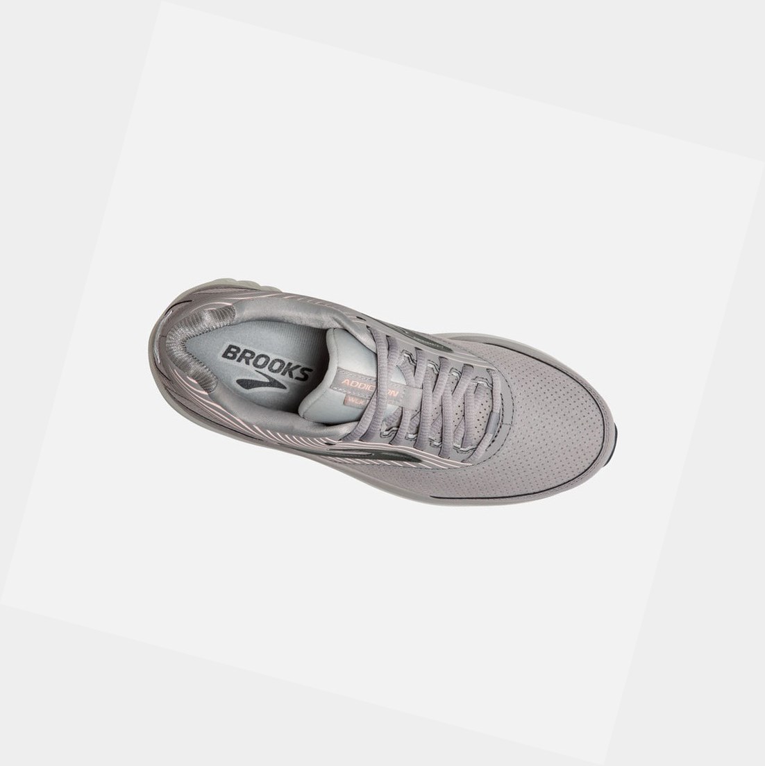 Scarpe da Passeggio Donna Brooks Addiction Walker Scamosciate Alloy / Oyster / Peach | QOPXML-068