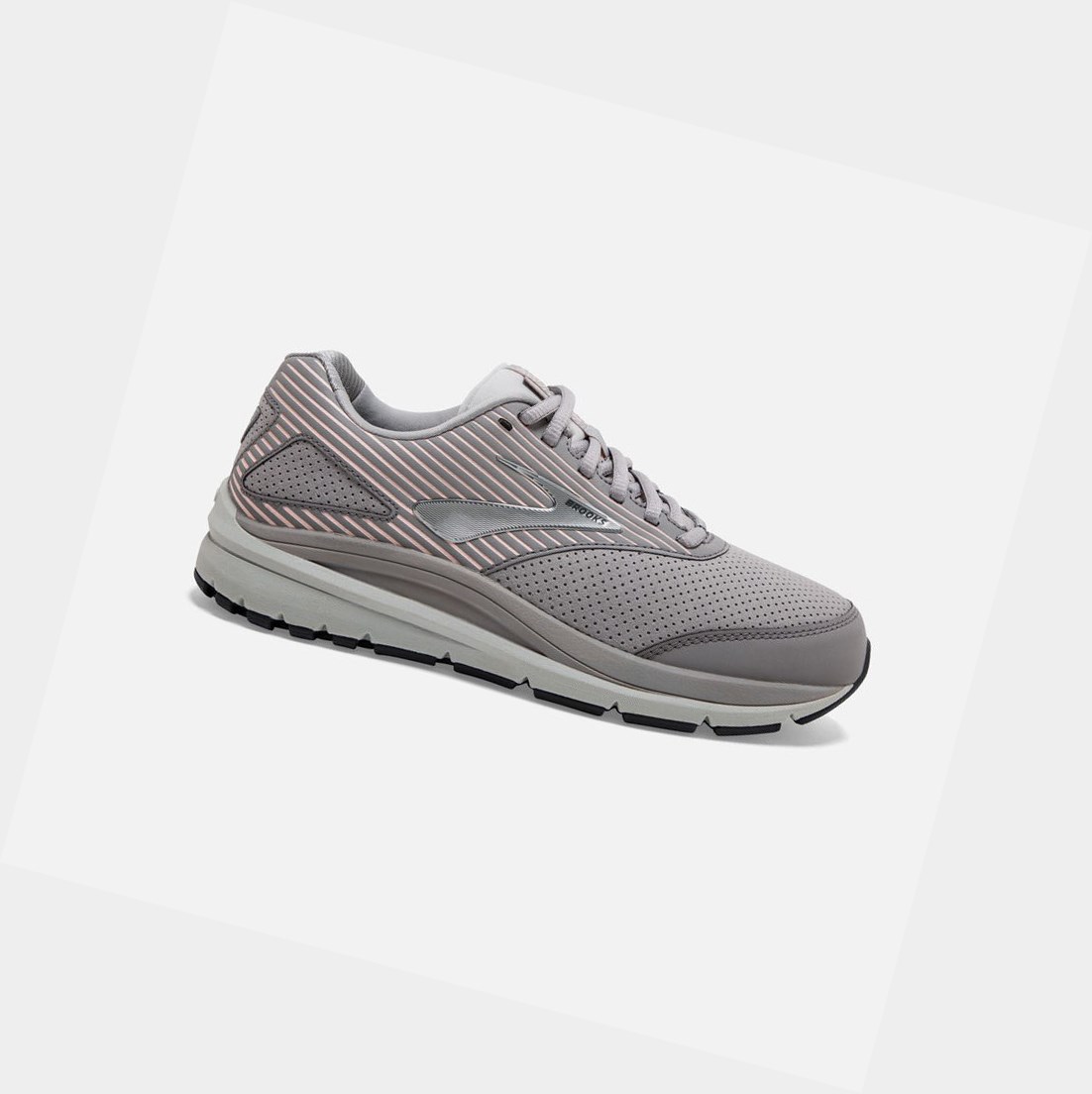 Scarpe da Passeggio Donna Brooks Addiction Walker Scamosciate Alloy / Oyster / Peach | QOPXML-068