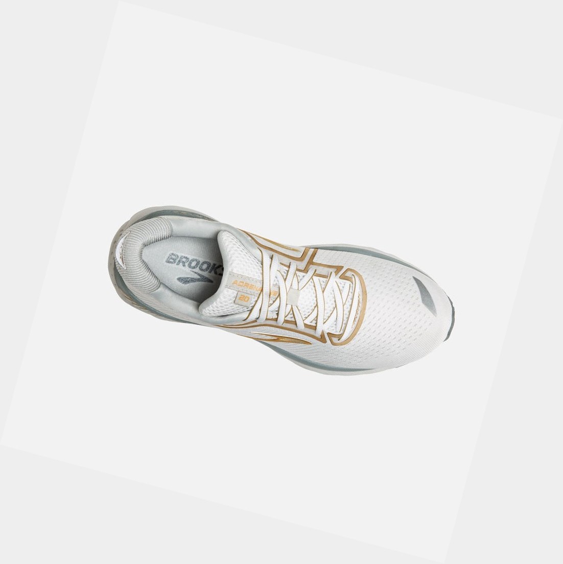Scarpe da Passeggio Donna Brooks Adrenaline GTS 20 Bianche Grigie Oro | IBRXEH-435