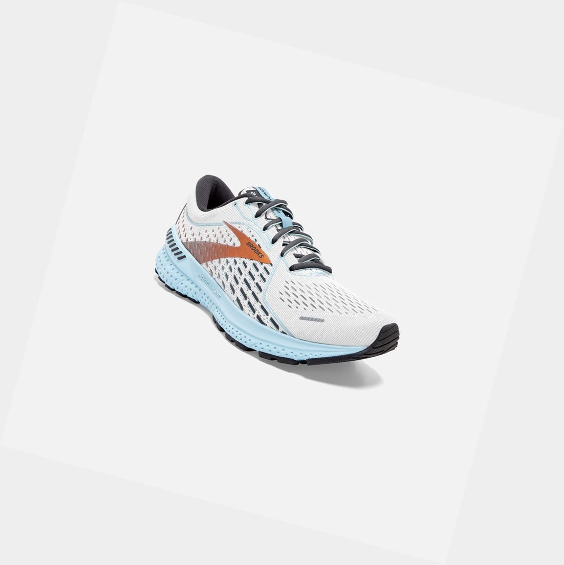 Scarpe da Passeggio Donna Brooks Adrenaline GTS 21 Bianche Blu Chiaro | JVBIYO-249