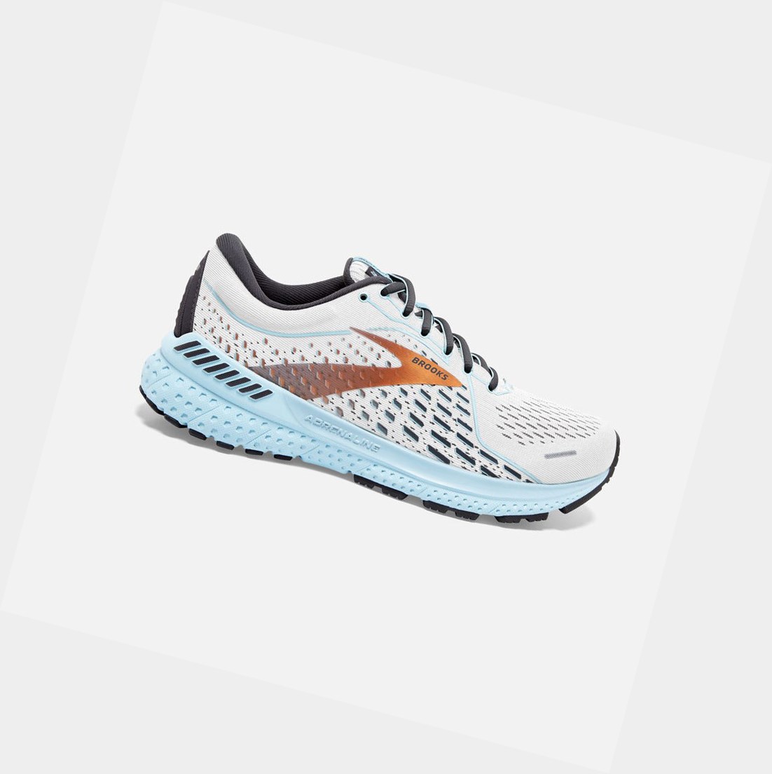 Scarpe da Passeggio Donna Brooks Adrenaline GTS 21 Bianche Blu Chiaro | JVBIYO-249