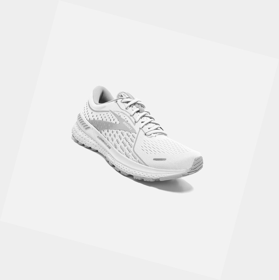 Scarpe da Passeggio Donna Brooks Adrenaline GTS 21 Bianche Grigie Argento | VPRILG-591