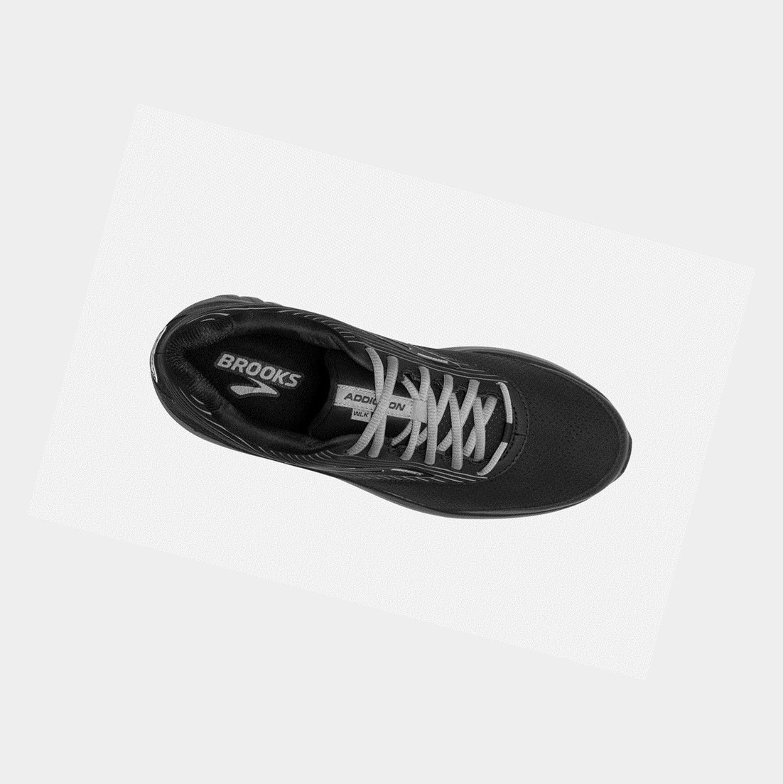 Scarpe da Passeggio Uomo Brooks Addiction Walker Scamosciate Nere Nere | AZUJBW-379
