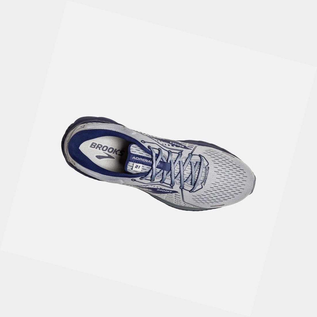 Scarpe da Passeggio Uomo Brooks Adrenaline GTS 21 Grigie Corallo | IDHGAK-728