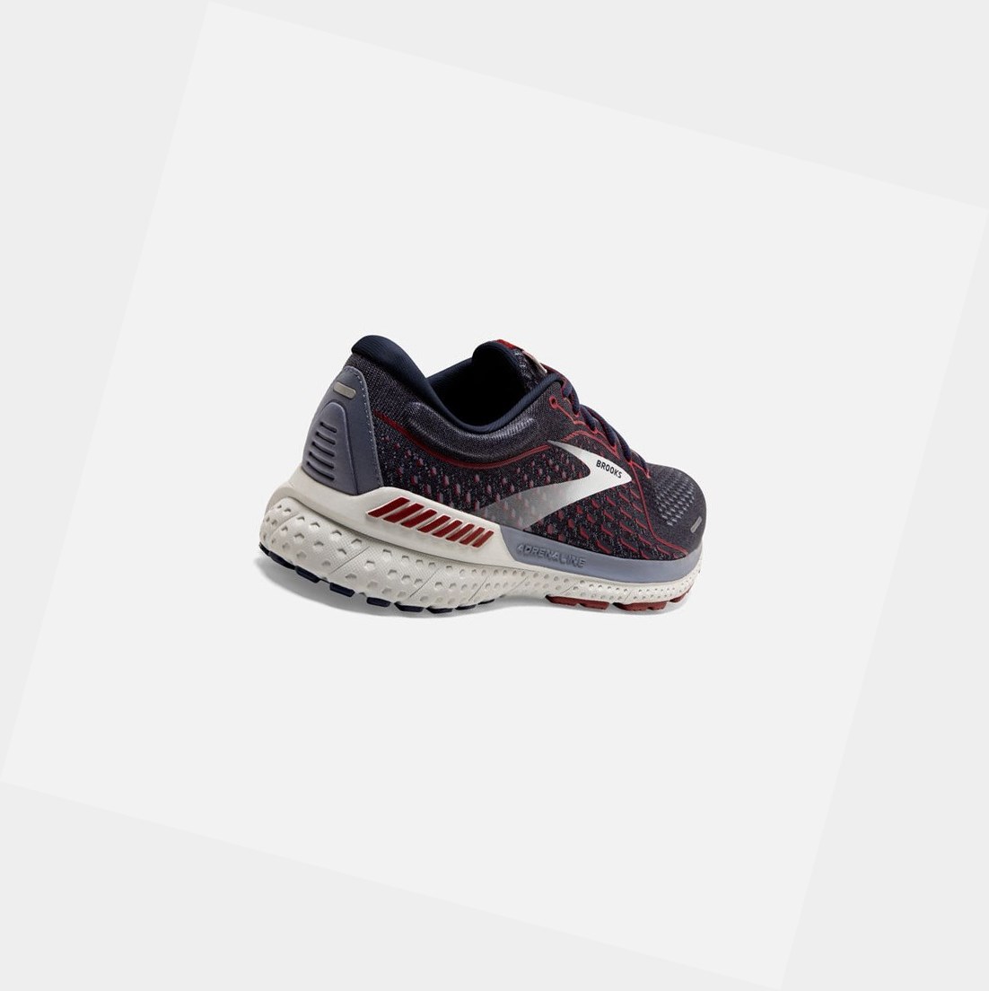 Scarpe da Passeggio Uomo Brooks Adrenaline GTS 21 Grigie Rosse | TIBZGA-897