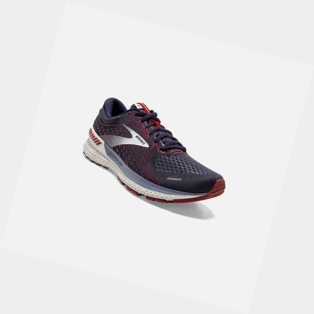 Scarpe da Passeggio Uomo Brooks Adrenaline GTS 21 Grigie Rosse | TIBZGA-897