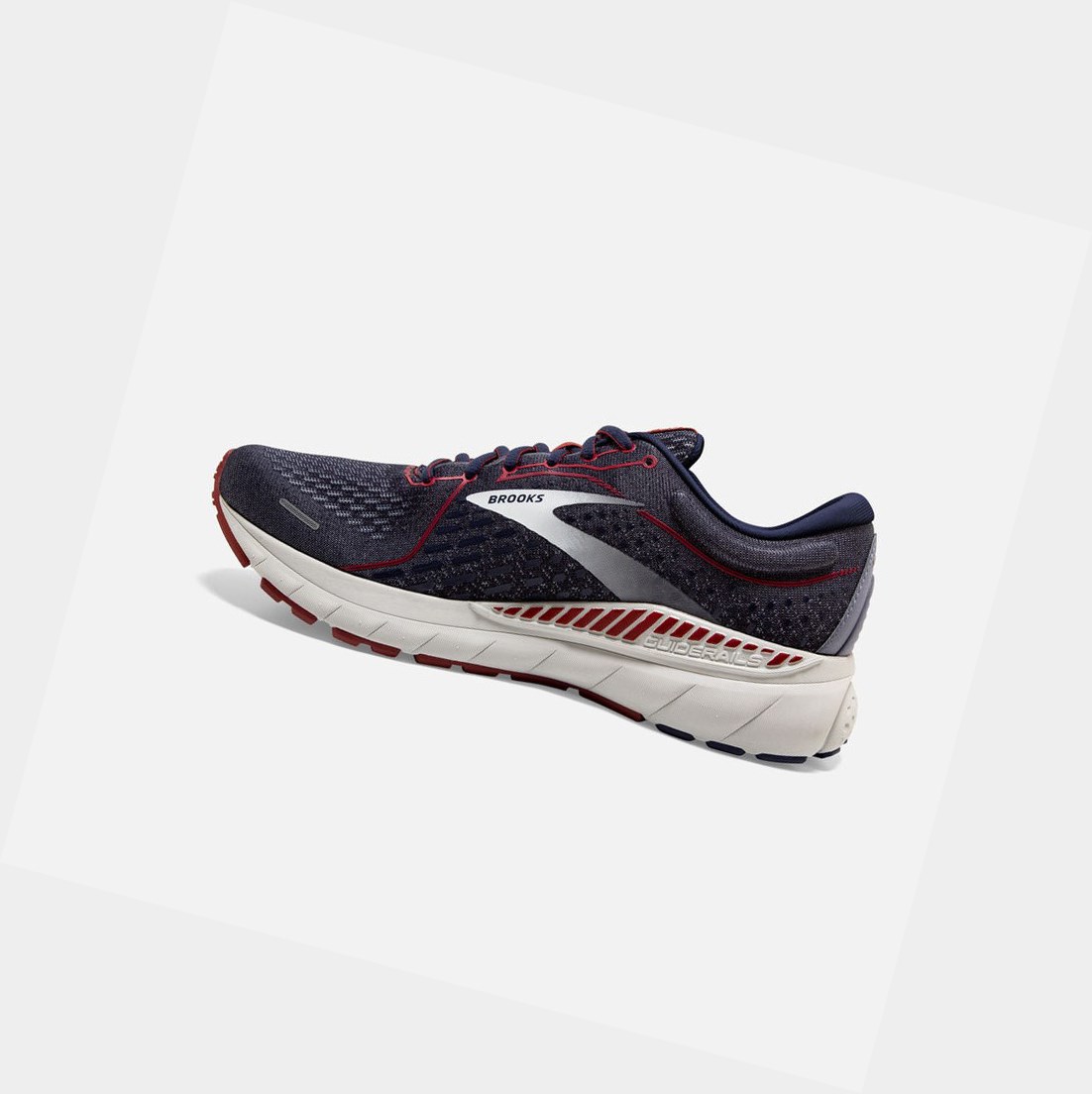 Scarpe da Passeggio Uomo Brooks Adrenaline GTS 21 Grigie Rosse | TIBZGA-897