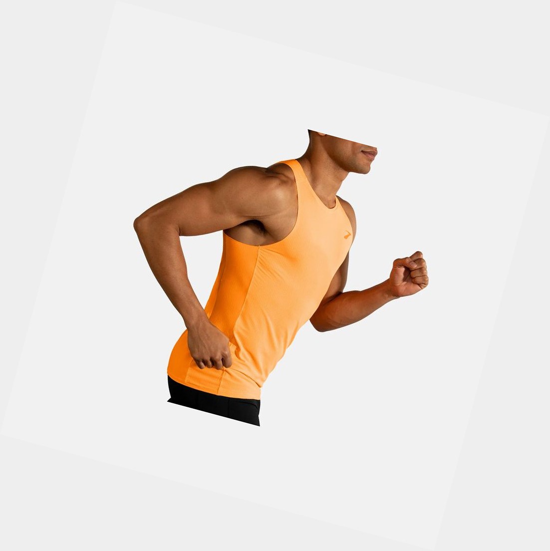 Top Uomo Brooks Atmosphere Singlet Arancioni | NPQGMT-374