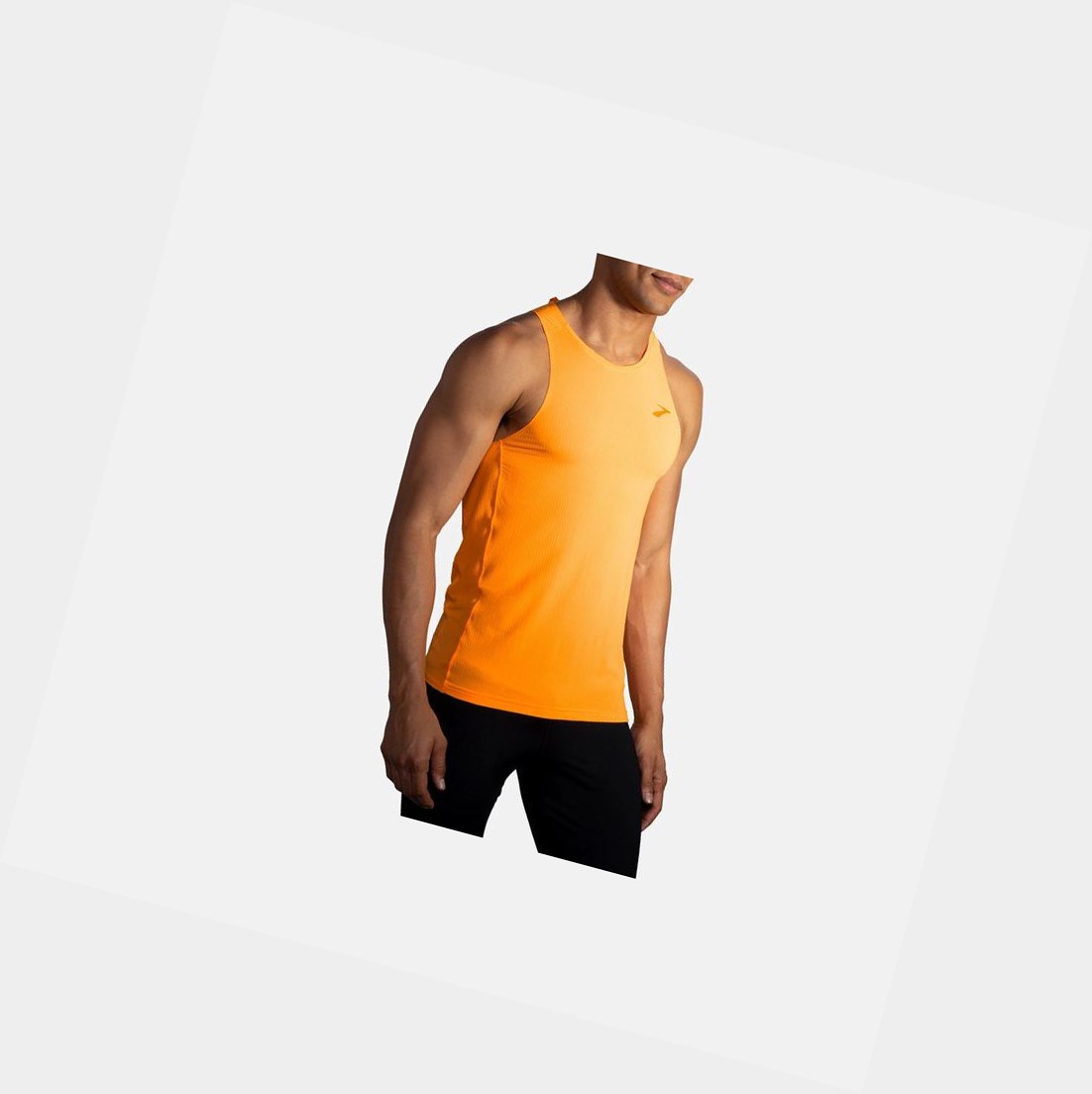 Top Uomo Brooks Atmosphere Singlet Arancioni | NPQGMT-374