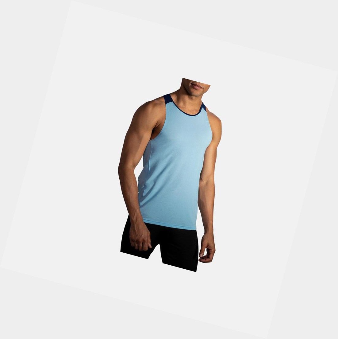 Top Uomo Brooks Atmosphere Singlet Blu Marino | JAXVNK-192