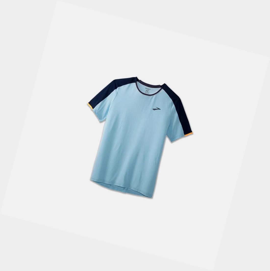 Top Uomo Brooks Atmosphere Sleeve Blu Marino Arancioni | DRYNQF-015