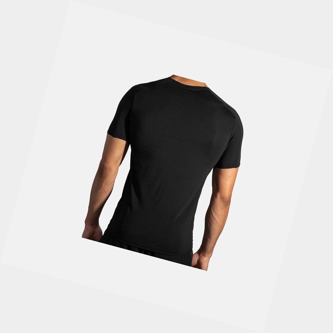 Top Uomo Brooks Atmosphere Sleeve Nere | NVDZAT-372