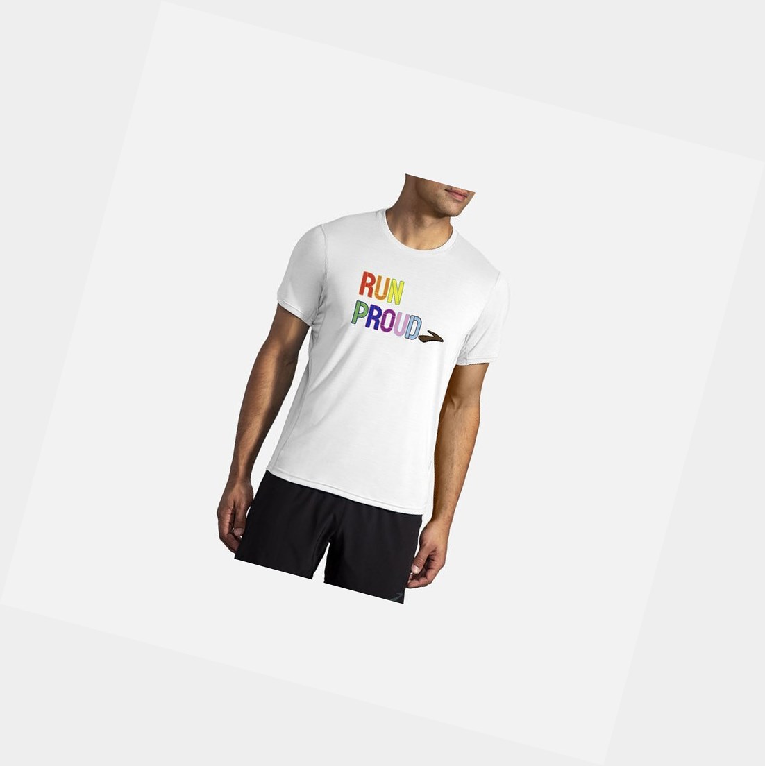 Top Uomo Brooks Distance Grafica Sleeve Run Proud | NVYPEZ-275