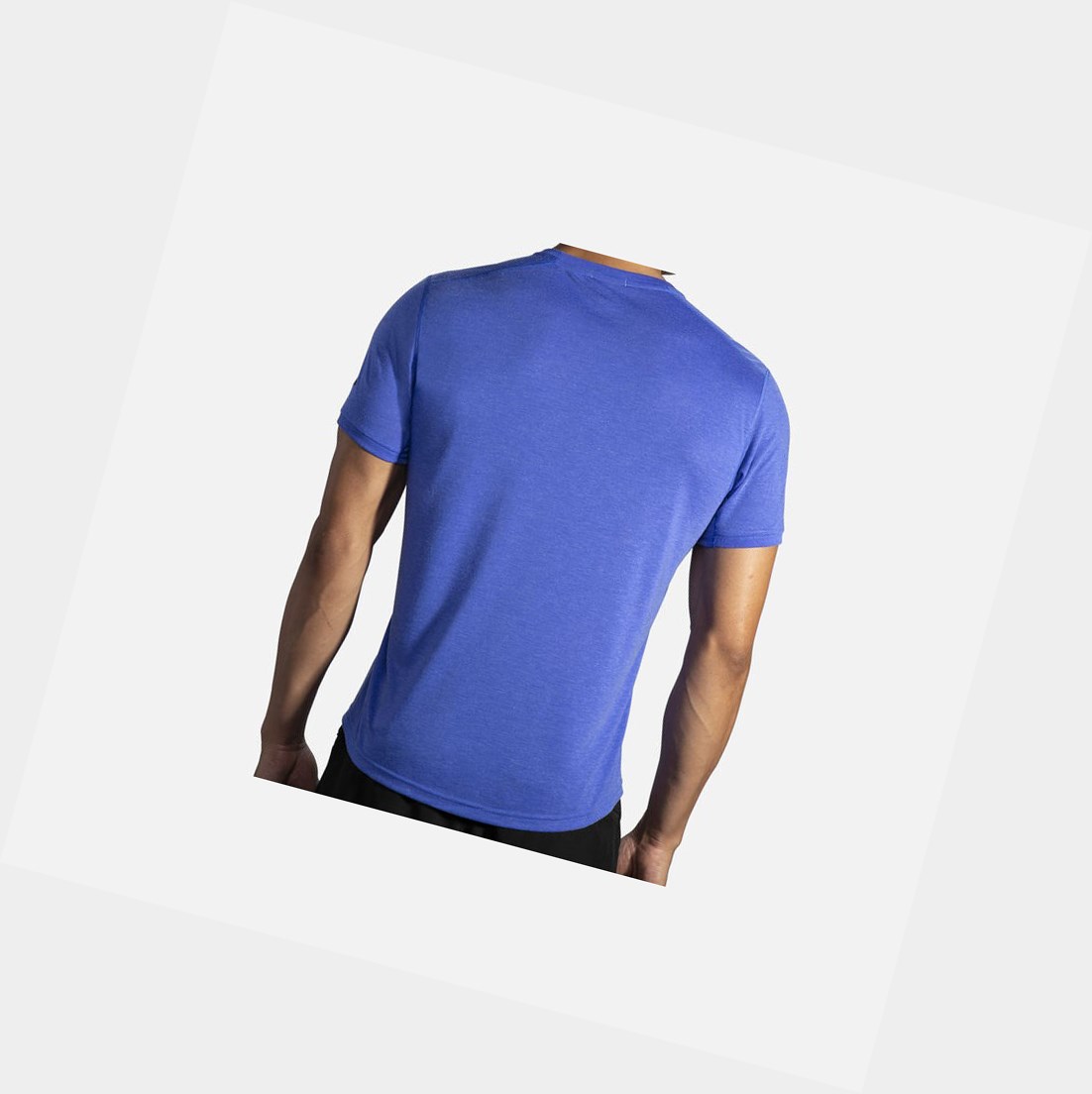 Top Uomo Brooks Distance Sleeve Blu | TFQUAL-520