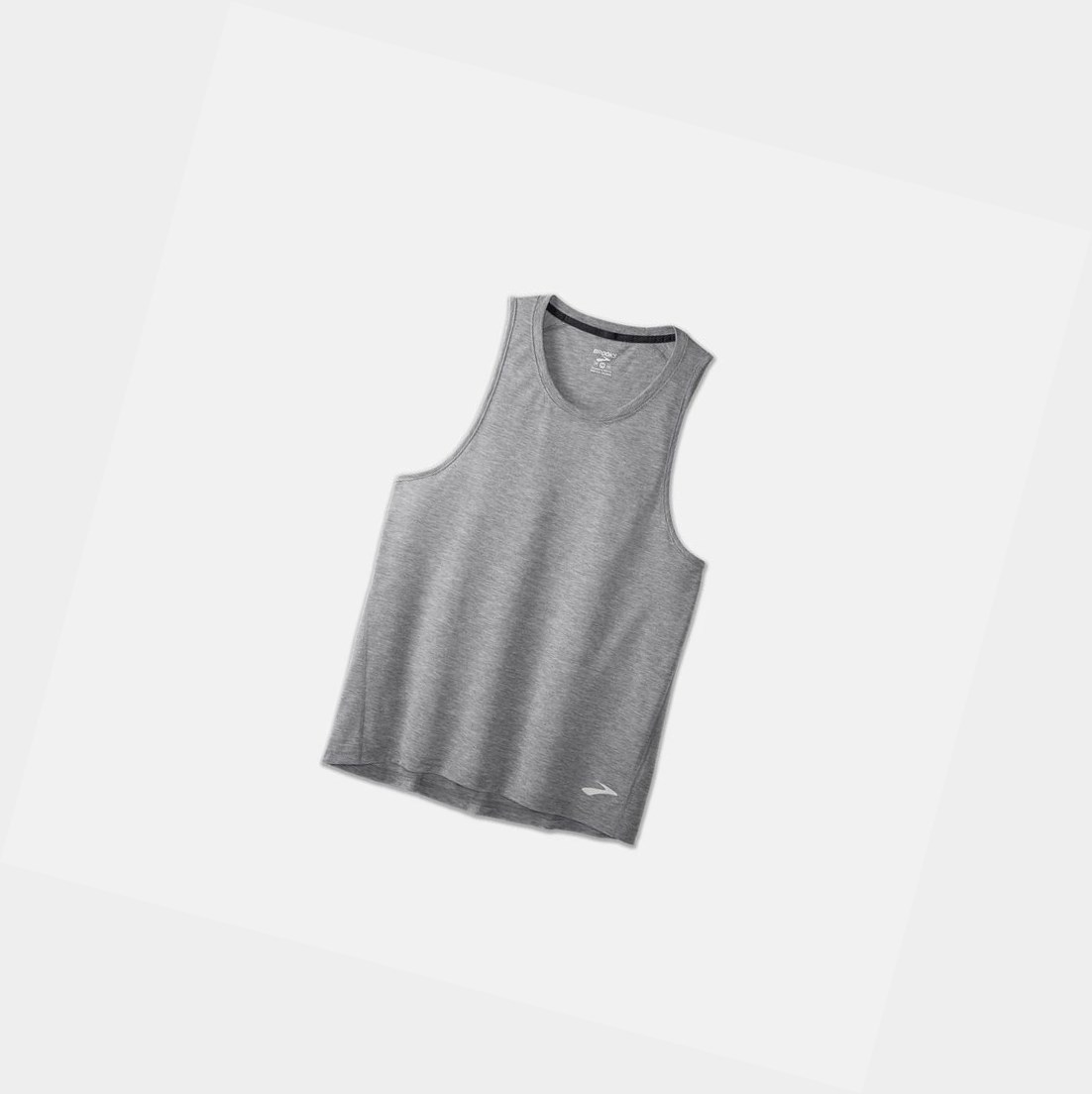Top Uomo Brooks Distance Tank Heather Ash | APRVYX-592