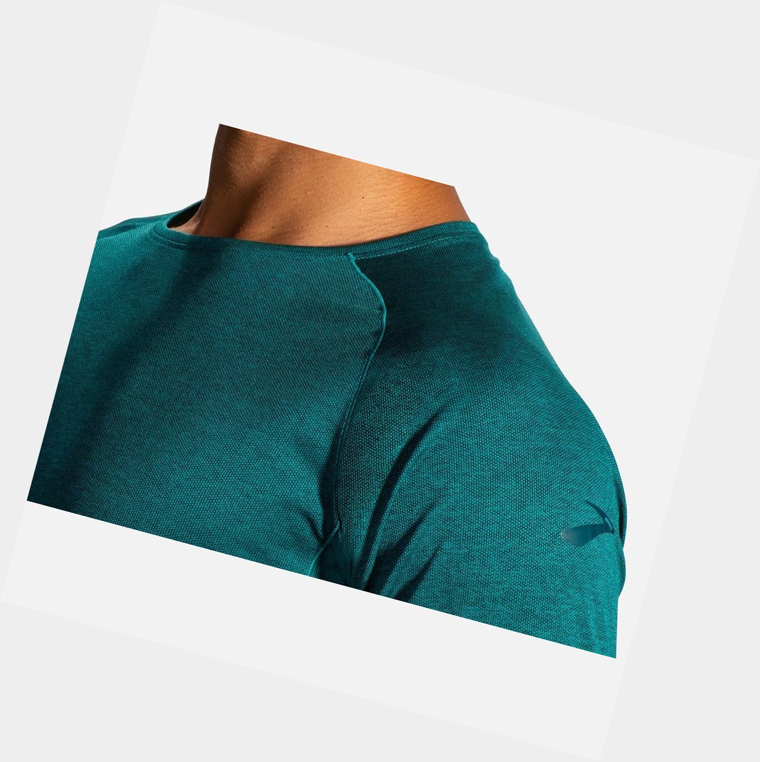 Top Uomo Brooks Ghost Long Sleeve Heather Spruce | AVFLNE-967
