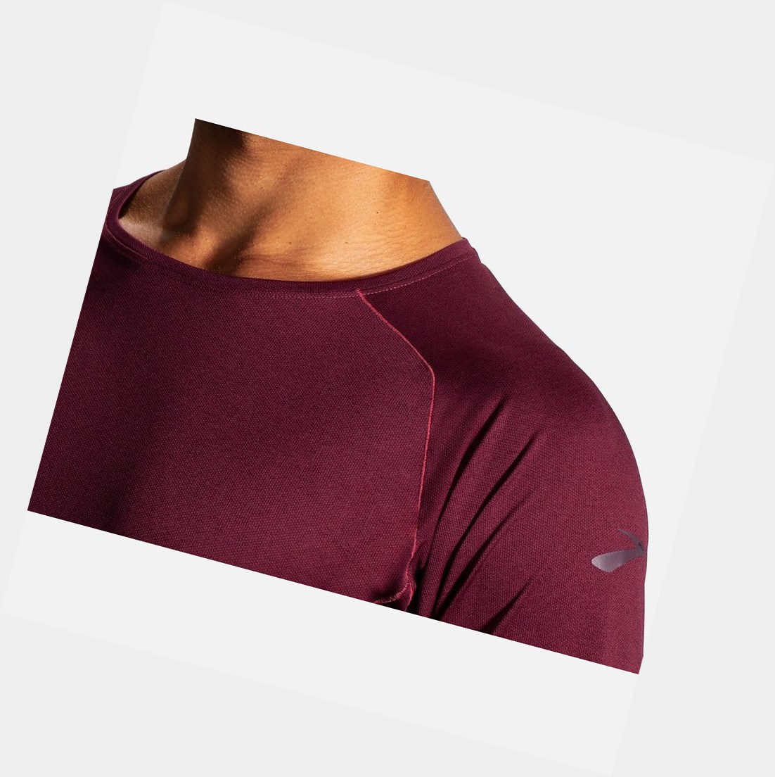 Top Uomo Brooks Ghost Long Sleeve Heather Merlot | NXUHYG-936