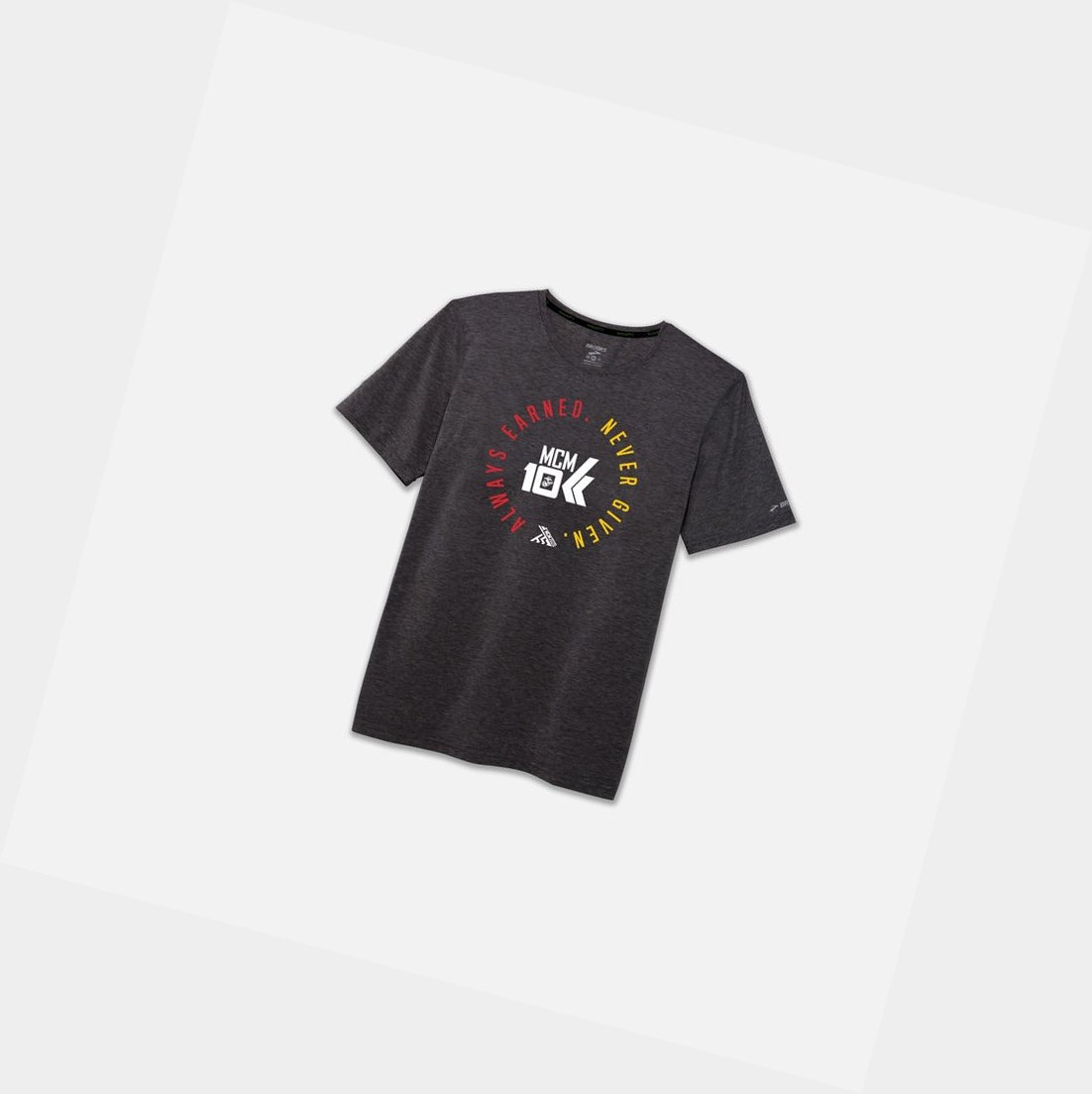 Top Uomo Brooks MCM20 Distance Grafica Tee Asphalt / 10K | ZXYEND-915